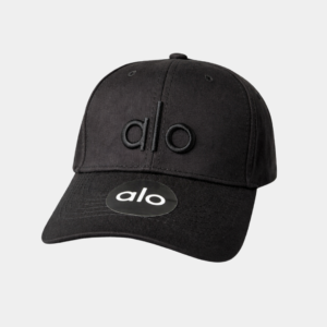 Alo Yoga Logo Cap Black Adjustable Strap Hat