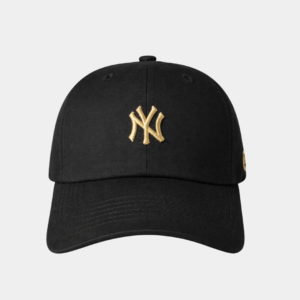 Black Adjustable Strap Small Gold Embroided MLB  Cap