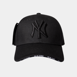 Black NY Embroidered Cap Adjustable Unisex Hat