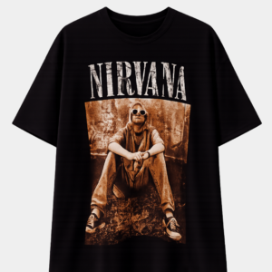 Black Nirvana Vintage Oversized Graphic Tee