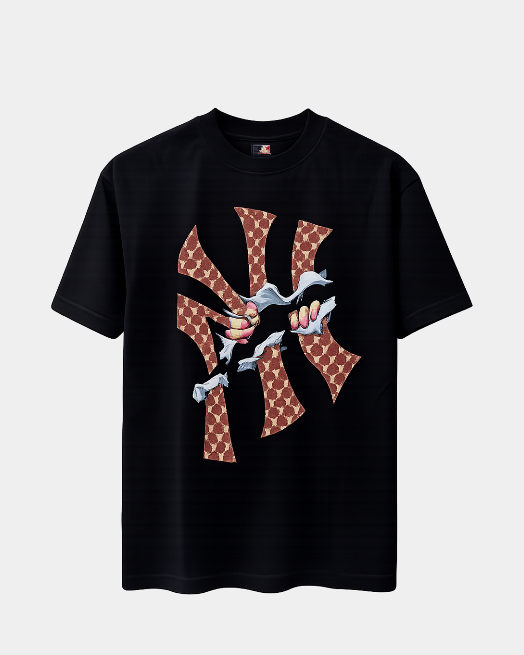 New York Yankees Graphic T-Shirt Black Oversized - Image 2