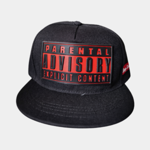 Parental Advisory Black & Red Snapback Cap
