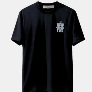 Cute Black Bear Graphic Oversized Tee