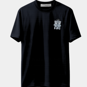 Cute Black Bear Graphic Oversized Tee